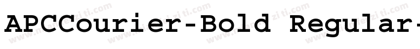 APCCourier-Bold Regular字体转换